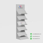 Marble Display Rack – Custom Marble Sample Display Stand_white empty_KYdisplay