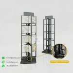 4 Sided Spinner Display Stand – 360° Rotating Tile Stone Sample Rack_Main 03_KYdisplay