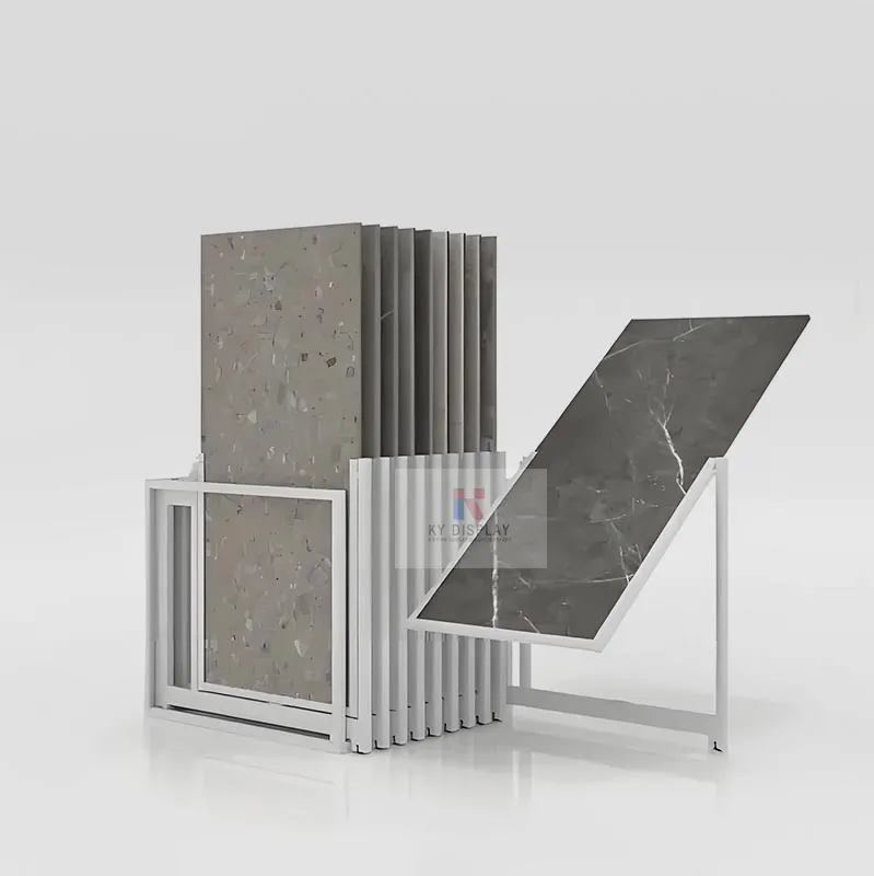 2026 Best Large Format Tile Display Racks | KYDISPLAY Sliding Systems