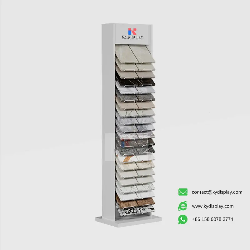 Best Granite Countertop Display Rack 2026 | Custom Pull-Out & Vertical – KYdisplay 1 Granite Countertop Display Rack