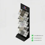 Inclined Stone Display Stand – 5-Tier Slanted Vertical Sample Rack_main 01_KYdisplay