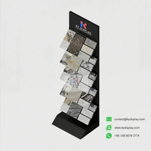 Inclined Stone Display Stand – 5-Tier Slanted Vertical Sample Rack_main 01_KYdisplay