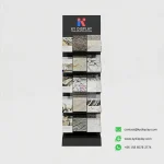 Inclined Stone Display Stand – 5-Tier Slanted Vertical Sample Rack_main 02_KYdisplay