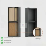 Push Pull Laminate Flooring Display Rack – Double Sided Vertical Sliding Sample Cabinet_Main 01_KYdisplay