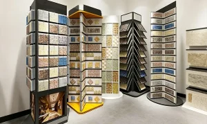 7 Best Mosaic Display Ideas & Racks for Tile Showrooms