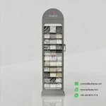 Arched Stone Display Rack Floor Sample Tower-grey-KYdisplay