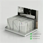 Quartz Countertop Display Stand – 22-Slot Tabletop Sample Rack 2-KYdisplay