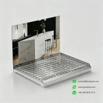 Quartz Countertop Display Stand – 22-Slot Tabletop Sample Rack 3-KYdisplay