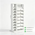 Tilted Tile Sample Display Rack – 16-Slot Double Column-empty - KYdisplay