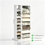 Tilted Tile Sample Display Rack – 16-Slot Double Column-right side - KYdisplay