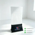 Stone Slab Display Stand – 40mm Single-Sample Floor Holder with Logo Base-right side-KY DISPLAY