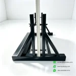 Stone Slab Display Stand – 40mm Single-Sample Floor Holder with Logo Base-side view-KY DISPLAY