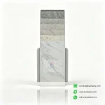 A-Frame Stone Display Stand – Stepped Ladder Countertop Sample Rack-front side-KY DISPLAY