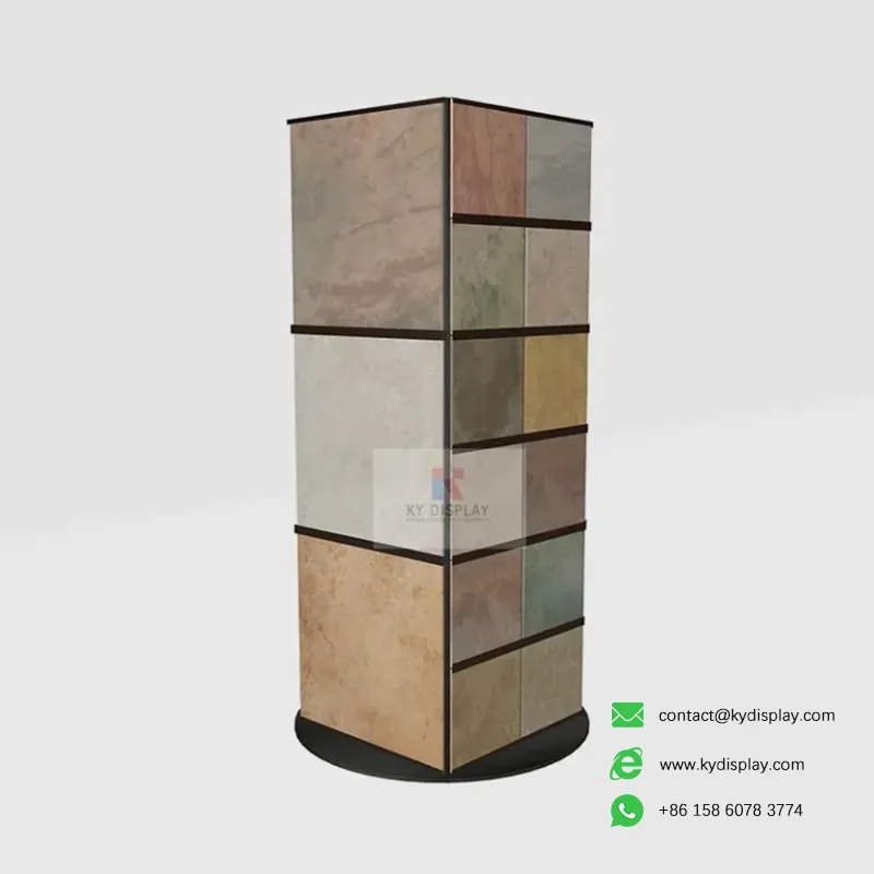 Sliding vs Rotating Stone Display Racks: 5 Best Tips 2 Sliding vs Rotating Stone Display Racks 5 Best Tips 02 - KYdisplay
