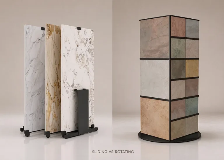 Sliding vs Rotating Stone Display Racks 5 Best Tips